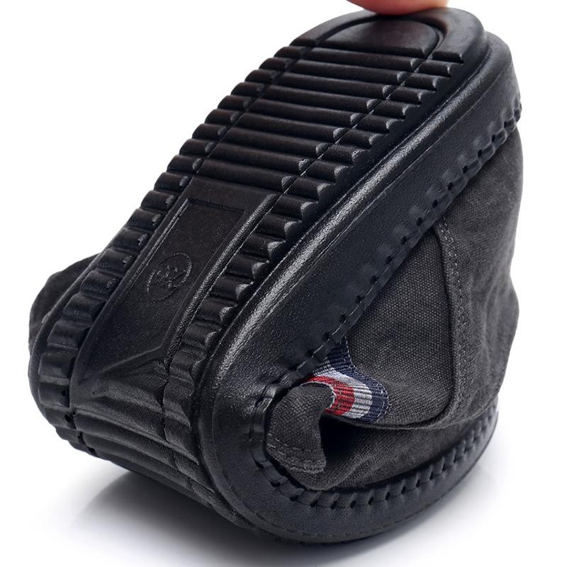 Washed denim canvas shoes men's spring and autumn new old Beijing cloth shoes men's lace-up casual men's single shoes