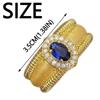 Vintage Crystal Split Ring Unique Adjustable Finger Rings Retro Pearl Opening Rings  Female