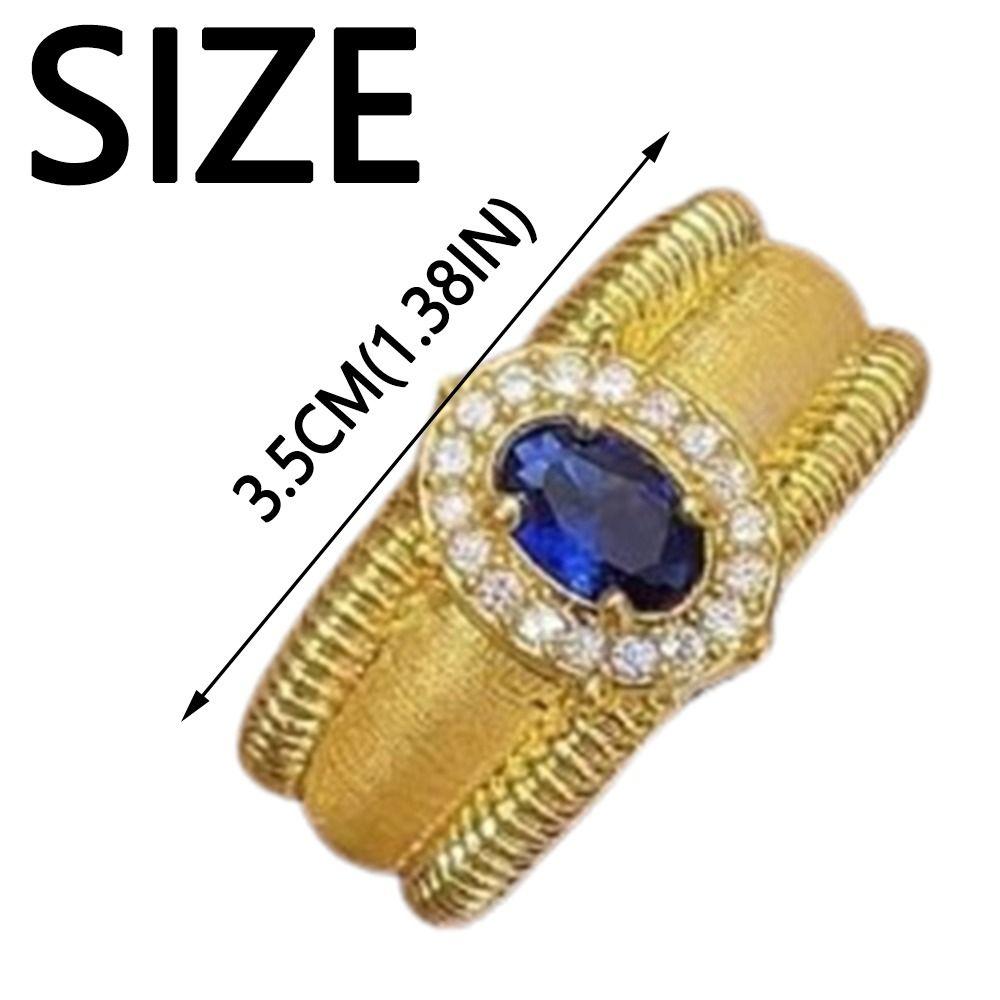 Vintage Crystal Split Ring Unique Adjustable Finger Rings Retro Pearl Opening Rings  Female