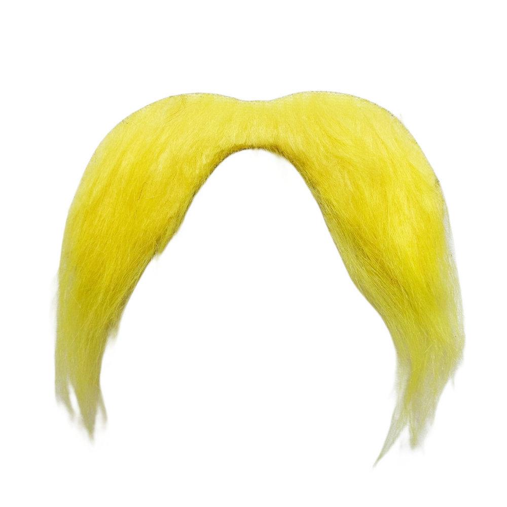Yellow Brown Moustache & Beard Costume Props for Festivals and Masquerades