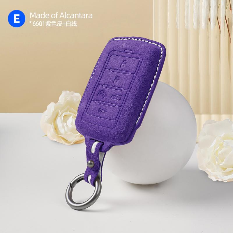 For for Car Remote Key Case Cover  Jeep Grand Cherokee Free Knight Commander Protector Suede Alcantara Accessories