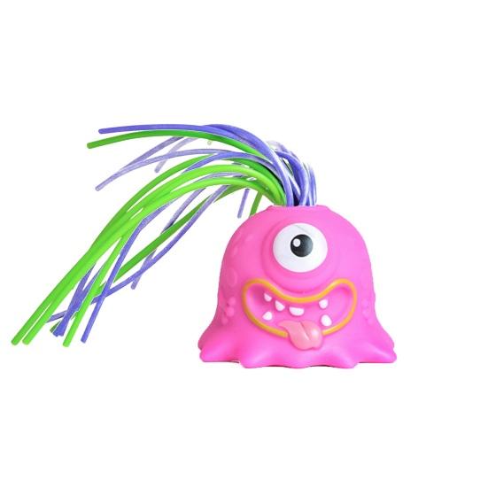 

Colorful Cartoon Squeeze Toy Hair Pulling Monsters Soft Silicone Squishes Toy Creative Sensory Stress Relief Fidget Toys Kids Decompression Toy розовый