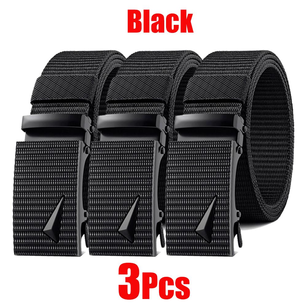 Newest Automatic Metal Buckle Tactical Belt Men's Canvas Military Belt Casual Golf Outdoor Training Pants Workwear Waist Belt