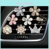Couronne de Fleurs en Métal Clip de Décoration pour Bouche d'Aération de Voiture Clip Décoratif Unique pour Bouche d'Aération de Climatisation de Voiture Design Flocon de Neige Personnages)