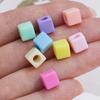 Acrylic 7mm Square Hole Beads Loose Beads Handmade DIY Jewelry Accessories