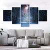 5 Panels Snow Forest Posters Canvas Painting Tree Landscape Picture Prints Wall Art For Living Room Modern Home Decor No Frame