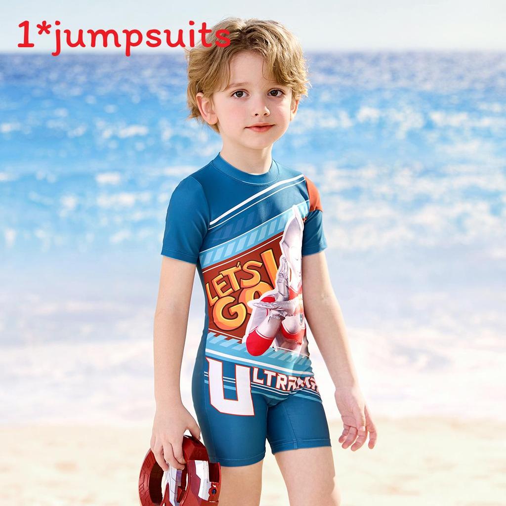

Classic Ultraman Childrens Swimsuit With Polyester Fabric For Pool And Beach Fun Blue,L