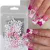 New Nail Art Jewelry Valentine's Day Three-dimensional Pearl Heart Bow Nail Decoration