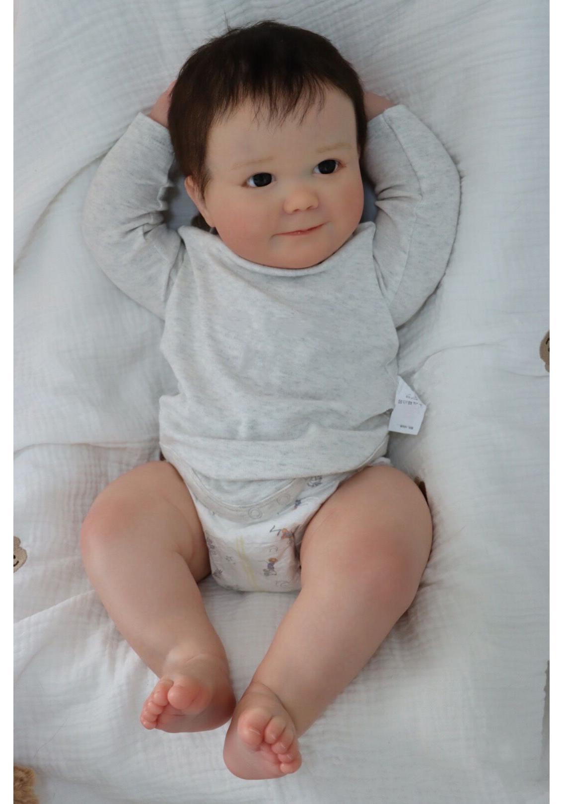 60cm JUNE AWAKE Handmade Realistic Reborn Baby Doll with 3D Skin 60 cm