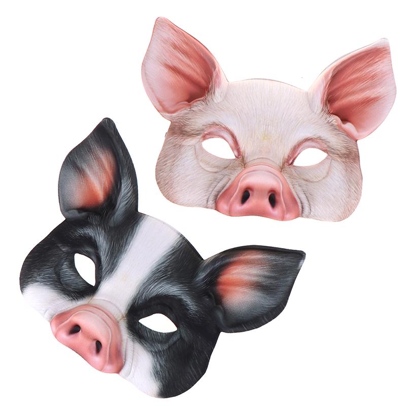 1ks Plesová maska Prase Poloviční obličej Párty maska Na Halloween Festival Jevištní představení