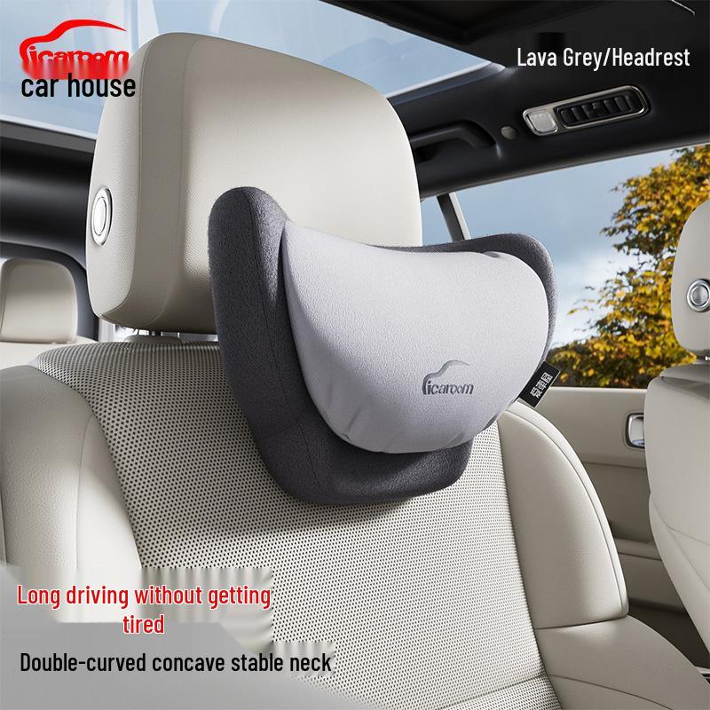 

Aichewu Dual-Layer Car Headrest & Lumbar Support Cushion with Neck Protection