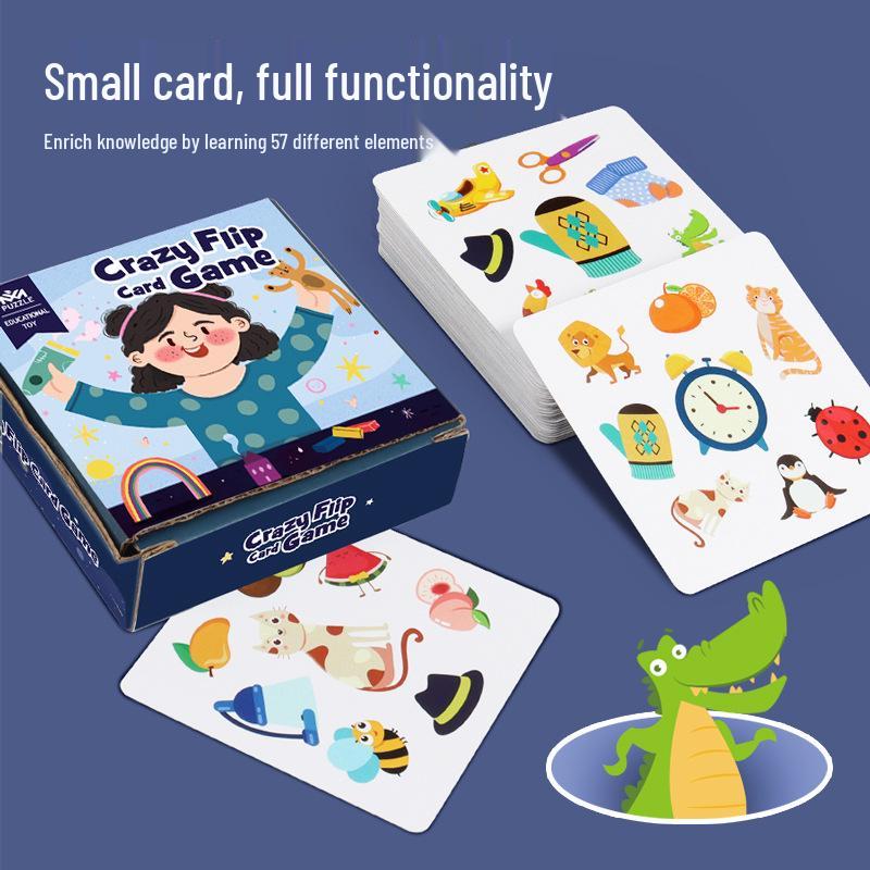 Children's Interactive Animal Matching Card Game - Educational Toy