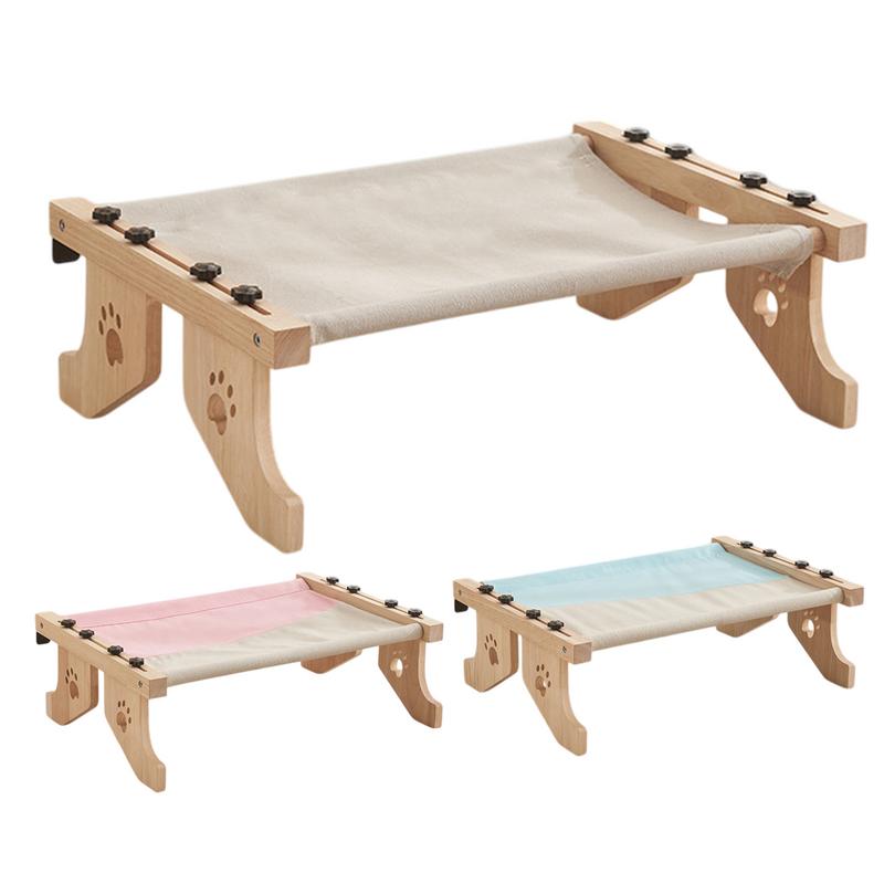 Window Hanging Cat Bed Portable Removable Balcony Cat Hanging Hammock Wooden Assembly Indoor Bedside Bed Pet Nest