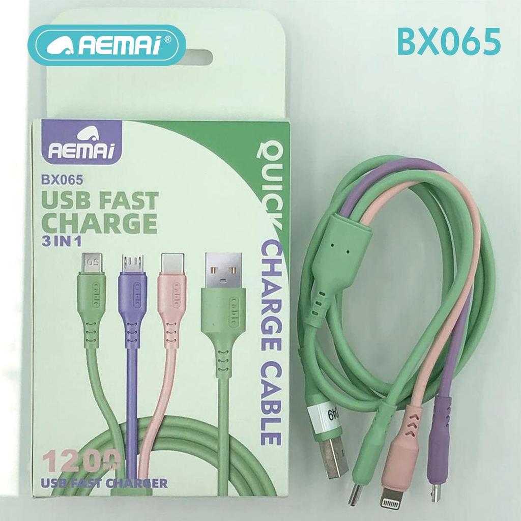 3-in-1 Liquid Silicone Fast Charging Cable: One-to-Three USB-C for Multiple Models