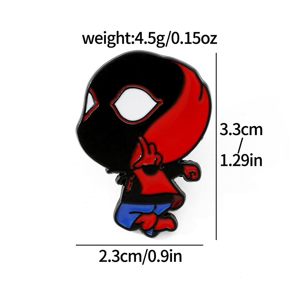 89 Spider-Man Alloy Brooch Marvel Superhero Spider-Man Metal Badge Backpack Jacket Personalized Decoration