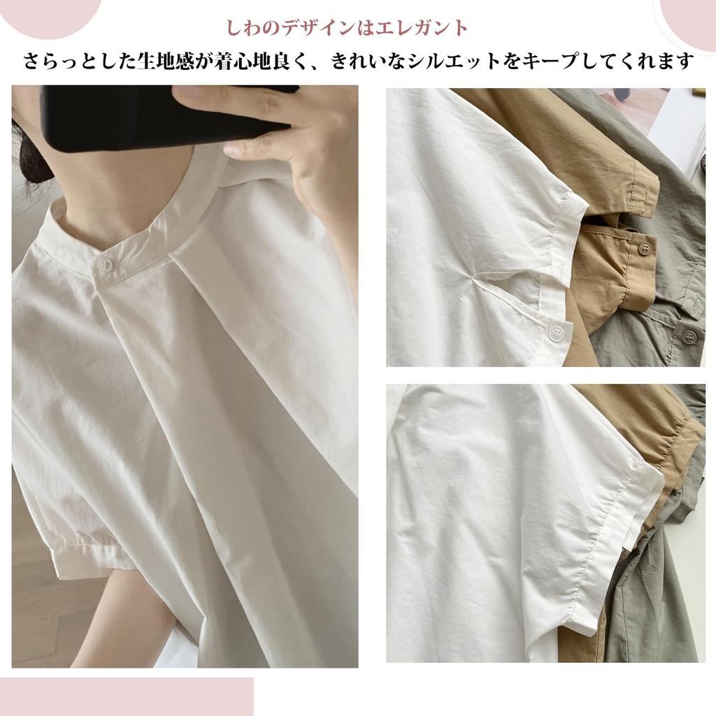 ORWZDCO Round Short Sleeve Loose Irregular Solid Office Everyday Women's Shirt, Neck, 3/4 Sleeve, Blouse, Fit, Pattern, Color, Slimming, Wear, Simple,