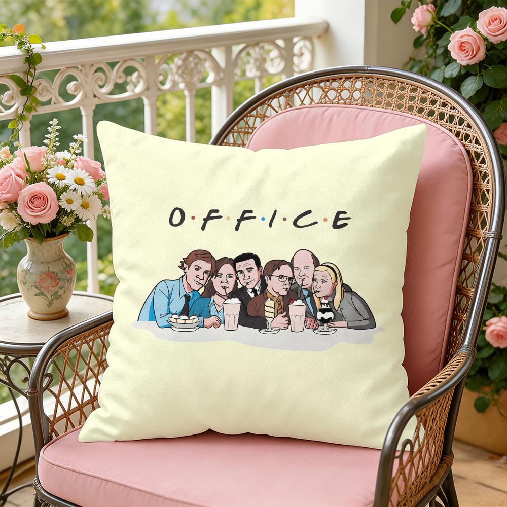 Funny TThe OOffice Cushion Cover Soft Plush Throw Pillow Cover DoubleSided Decorative Cushion Case Sofa Bedroom Home Decor