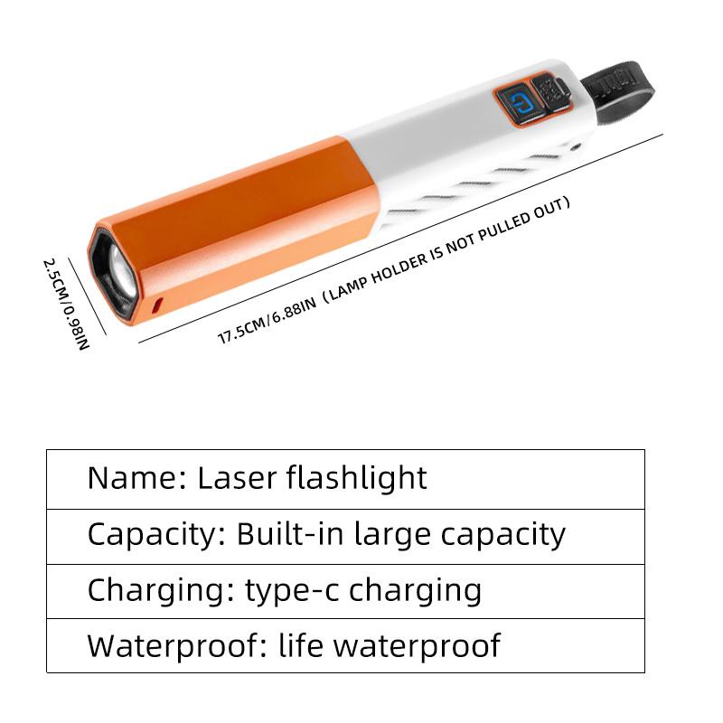 New 1500 mah zooming camping flashlight Emergency portable long range mini plastic rechargeable flashlight