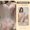 Sex underwear sexy lace-up suspender skirt lace perspective mesh one-piece female seduction suit