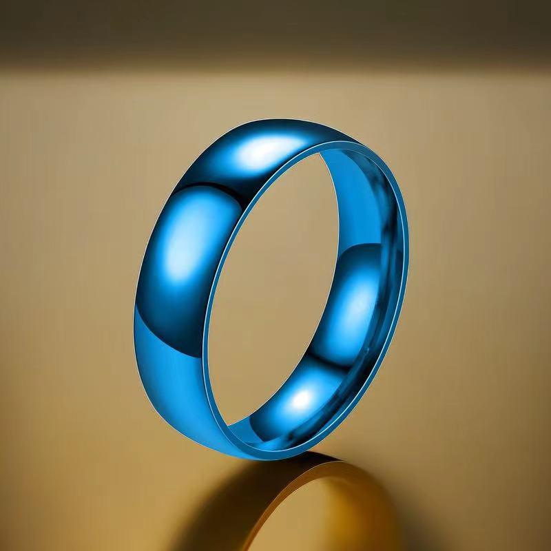 High-End Light Luxury Stainless Steel Ring for Women - Non-Fading, French Design with Titanium Finish.