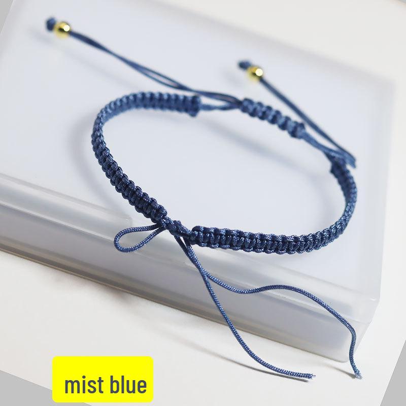 Handmade Agate Engraved Ethnic Children's Bracelet with Square Knot and Family Names