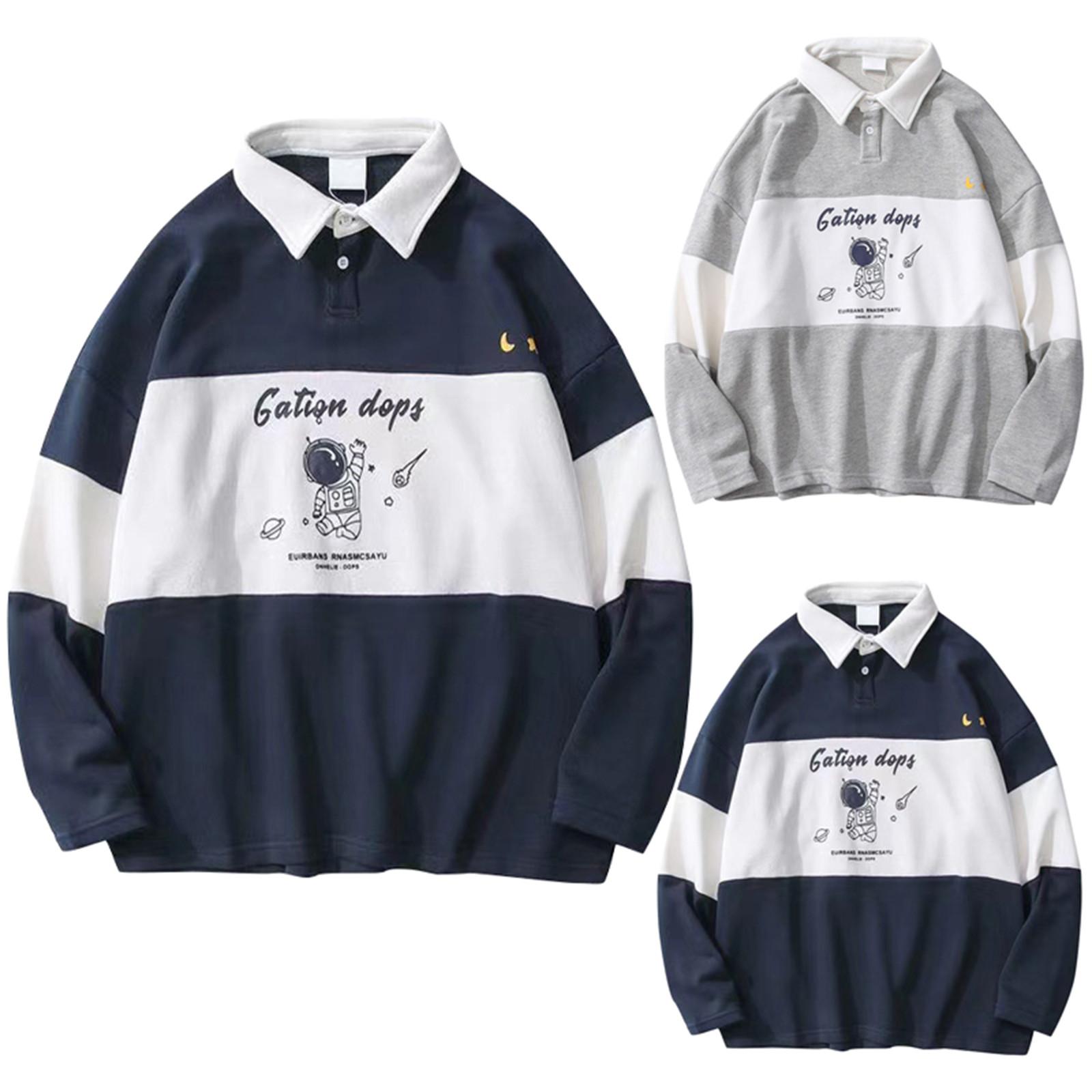 

Men And Women Fashion Loose Casual Print Long Sleeve Sweatshirt Couple Style