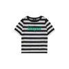 LAP Lettering Striped Short Sleeve Knit Ar2Kh680
