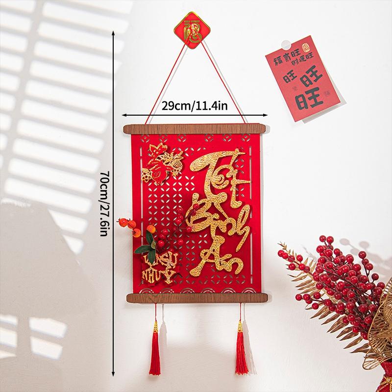 Mini Spring Festival Couplet Decoration for Entrance Door 2026 Spring Festival Wall Decoration Mini Short Couplets Party Decor