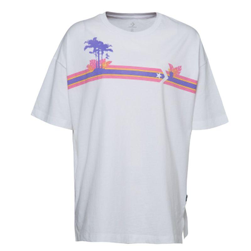 Converse Palm Trees T Shirt Women s White 10008471-A01 L