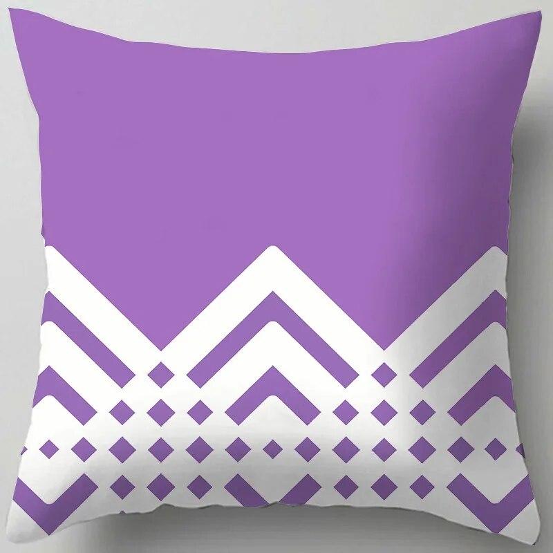 Noon Home Bedroom Decoration Rest Cushion Pillow Cover Geometric Light Luxury Digital Print Sofa Cushion Cover