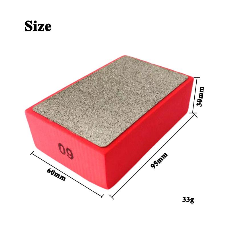 Electroplated Diamond Handheld Grinding Polishing Block for Tile, Glass & Stone - 90x55mm