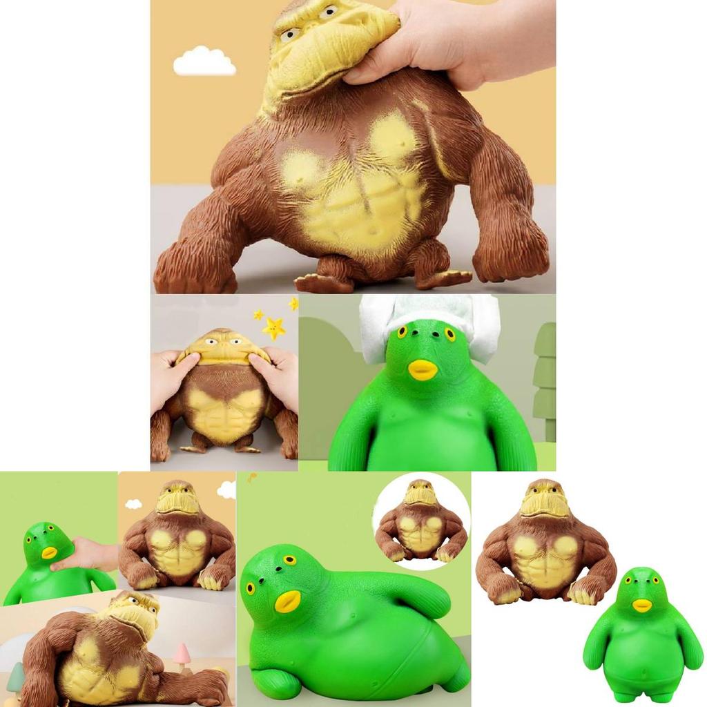 Creative King Toy Stress Relief Cartoon Soft Rubber Sand Sculpture Funny Decompression Doll
