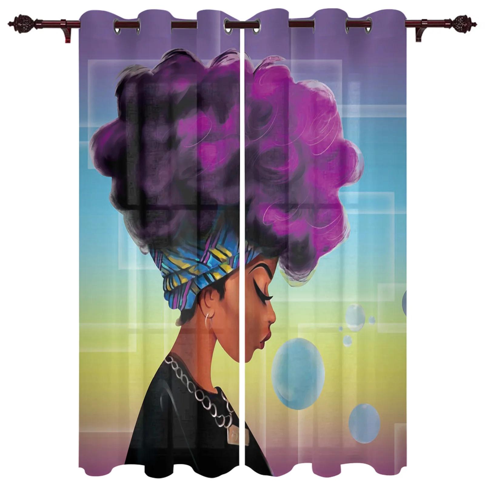 

2Panels African Elephant Giraffe Curtains for Living Room Bedroom Kitchen Window Decoration Home Decor (50Wx50H)x2(CM)&Rod Pocket