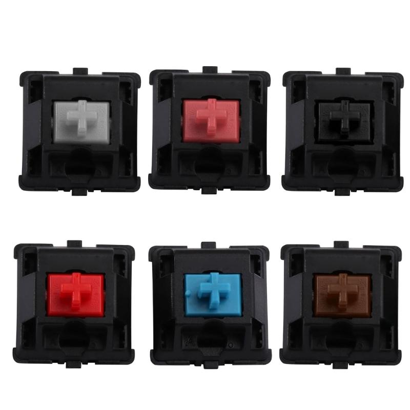 Original CherryMX Switches Silence Pink Black Blue Tea Redness Silver Mechanical Keyboards Axises Customed Replacement 3Pin
