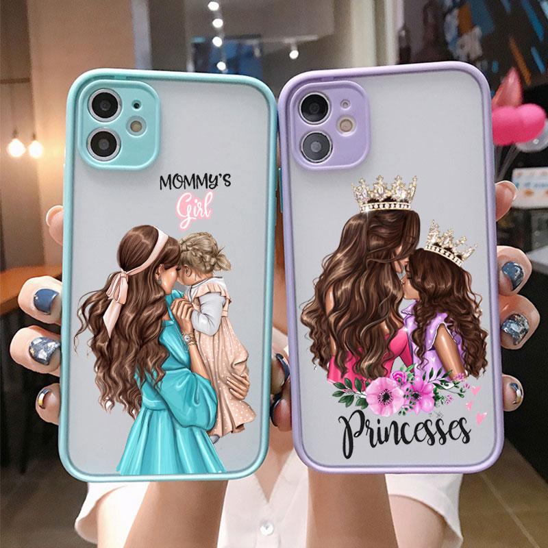 Super Mom Dad Gril Boy Child Phone Case For iPhone 17 16 15 14 13 12 11 Pro Max Mini 7 8 Plus SE Shockproof Matte Cover Fundas