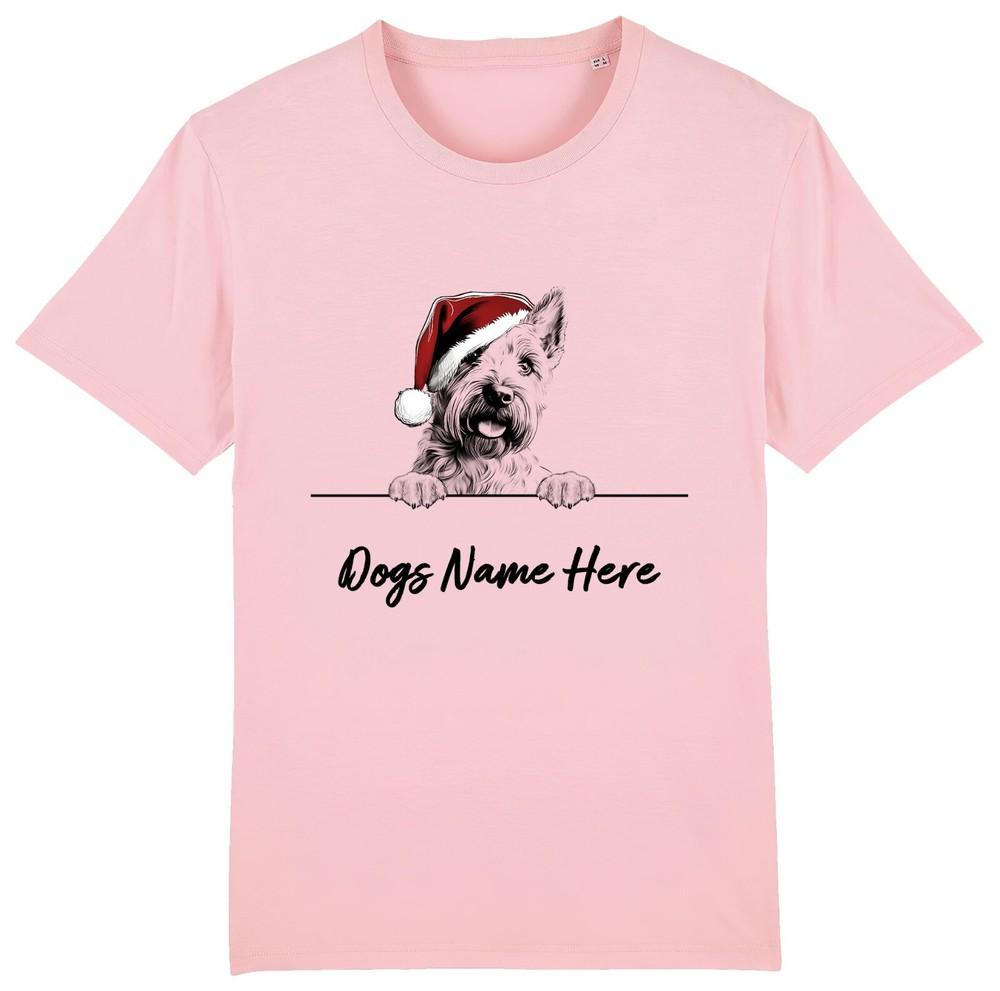 

ШОТЛАНДСКИЙ ТЕРЬЕР Персонализированная Рождественская футболка с собакой Мужская Женская Детская Имя собаки S