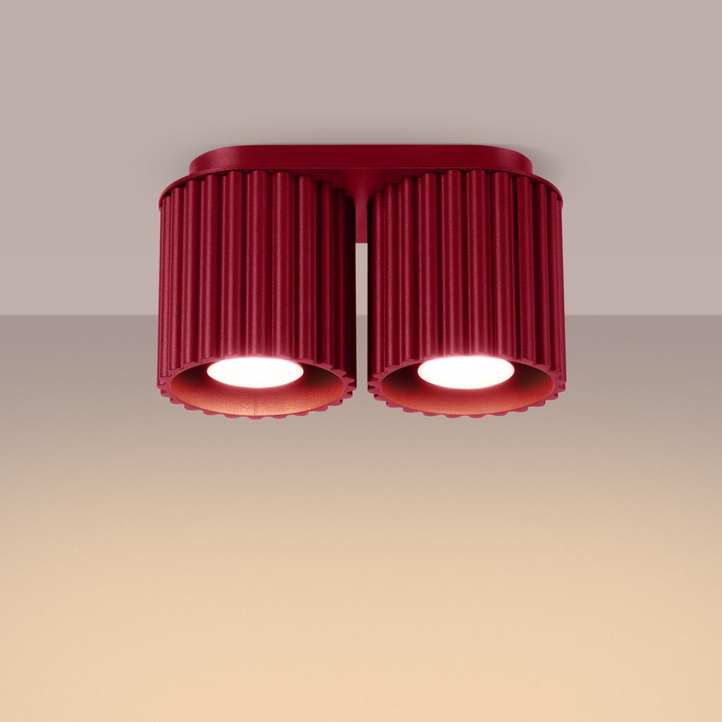Plafon Aura 2 Gu10 Burgund Alu Sollux Sl.1820