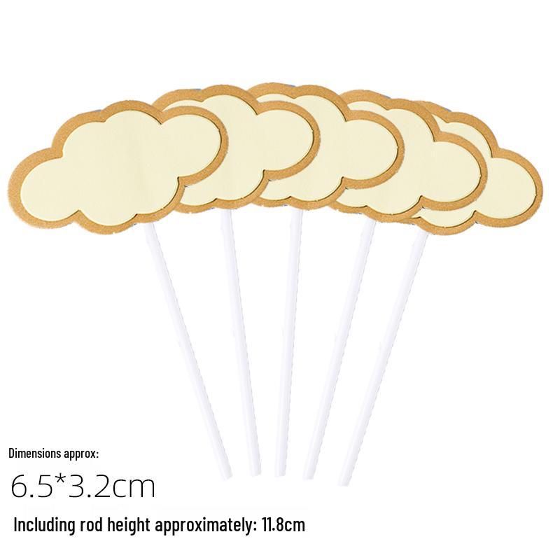 50-Piece Blank Insert Cards for Cake Decorations and Celebrations