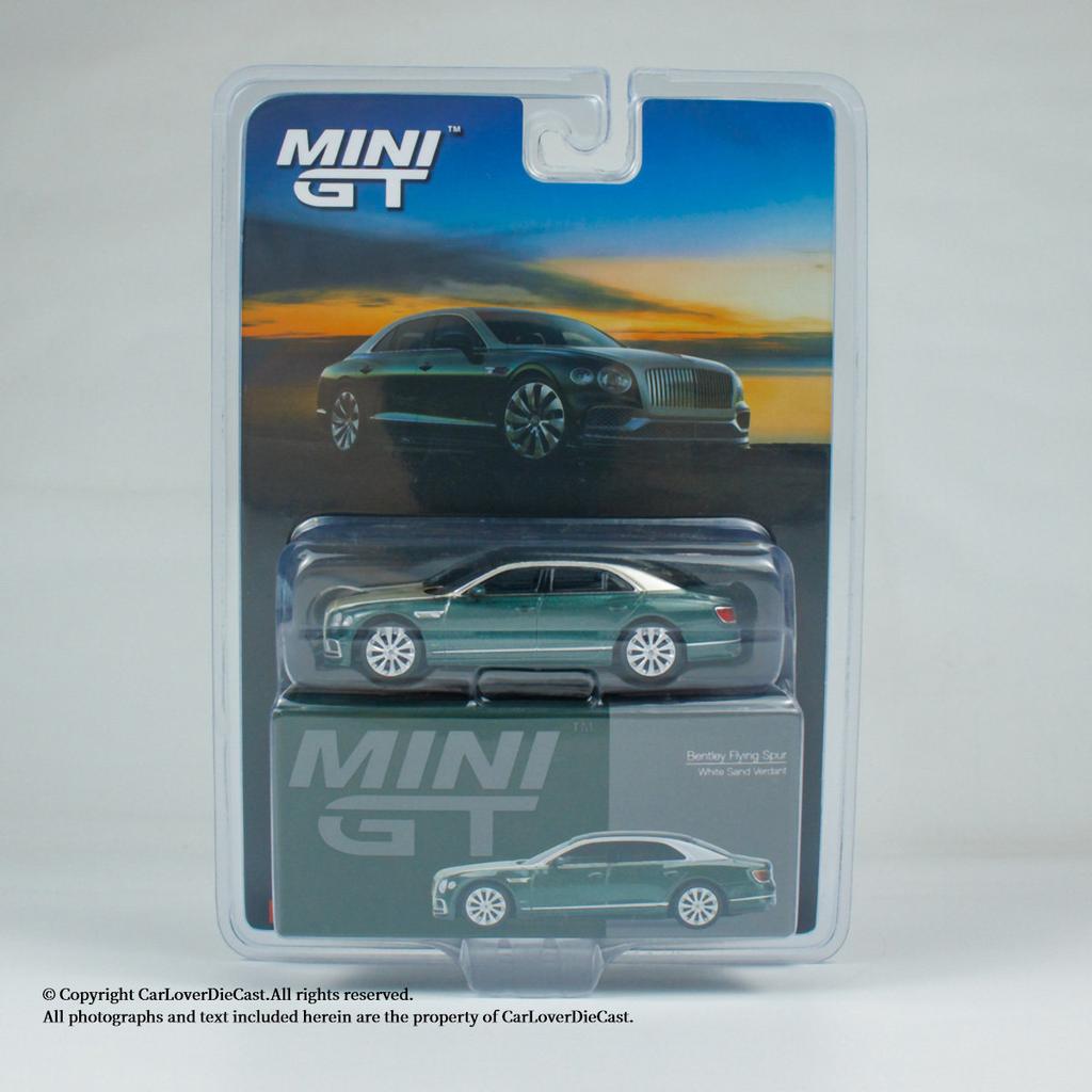 MINIGT 1/64 #867 Bentley Flying Spur White Sand Verdant Luxury Alloy Car Model Miniature Diecast Collection Ornament Hobby Gifts
