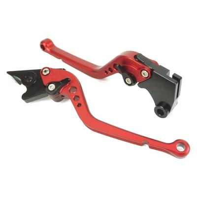 K123 Red Kawasaki Brake and Clutch Compatible with Levers, 6-position Adjustable, Ninja250, Eliminator, Z250, Z400, Versys-X250, Etc.