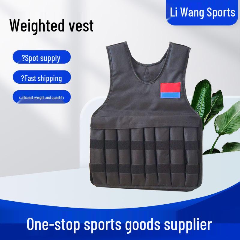 In Stock Adjustable Weighted Sand Vest for Fitness Training Dark Blue Camo