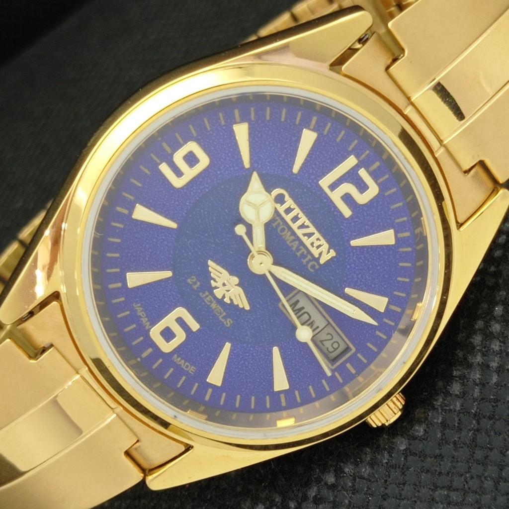 

ВОССТАНОВЛЕННЫЕ ВИНТАЖНЫЕ CITIZEN AUTO 8200 JAPAN MENS D/D BLUE WATCH 588b-a310539-2 SKU588b-a310539