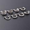 1pc Ear Tragus Cartilage Ring Stainless Steel Barbell With Cz Hoop Cartilage Cuff piercing Helix Daith Rook Lobe Earrings