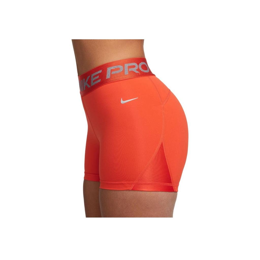 Nike Pro Shine Dri-FIT Comfortable Slim-Fit Versatile Mid-Rise Sports Shorts Women Shorts Orange FB5586-633