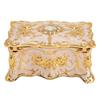 Metall Emaille Schmuckschatulle Gold Rot Schatzkiste Schmuckorganizer Edelstein Aufbewahrungsschale