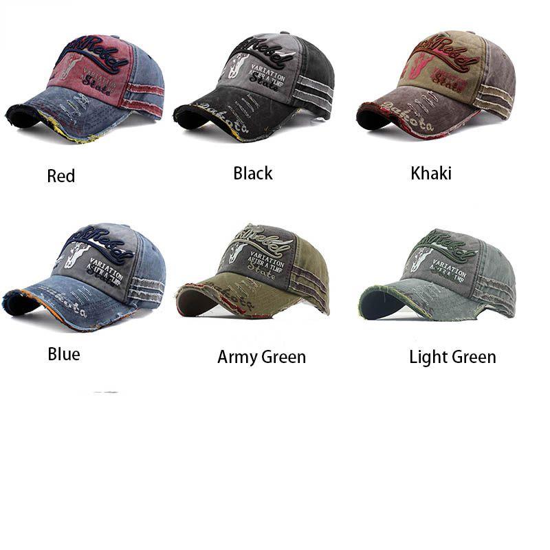 Unisex Vintage Baseball Cap Men Women Adjustable Denim Distressed Trucker Hat