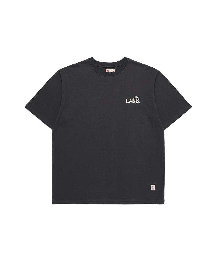 M.Nii M.Nii X Lab12 Retro Logo T-Shirts / Charcoal