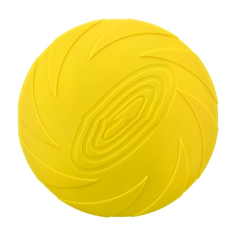 NonSlip Dog Flying Disc Chew Durable Outdoor Toy Rubber Soft Training Exercise For Active Pet