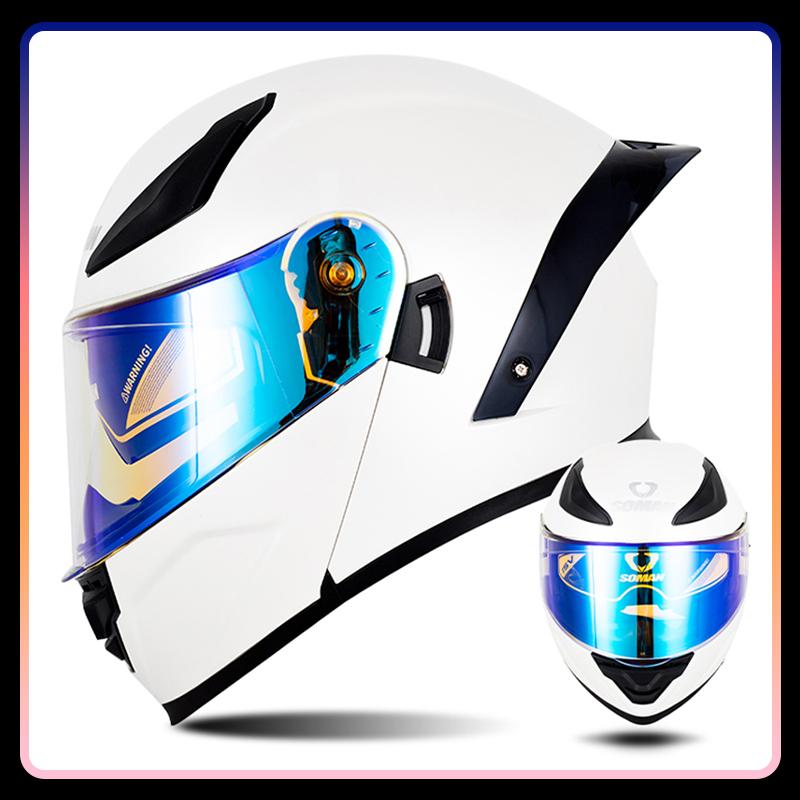 Dual Lens Flip Up Helmets for Motorcycle Moto DOT Approved Full Face Motorcycles Helmet Double Lens Modular Helmet
