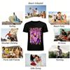 HUNTRIX Cyberpunk Style T-shirt, Cool Anime Girl Graphic Casual Loose Short Sleeve Top Pure cotton T-shirt